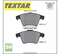Pastiglie freno Textar Q+ Anteriore per VW TRANSPORTER CALIFORNIA MULTIVAN #dg