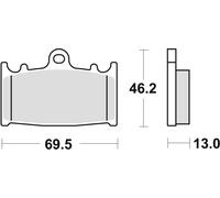 PASTIGLIE FRENO TRW LUCAS KH366 SINTERIZZATE STREET SUZUKI VL 1500 INTRUDER 01-0