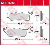 PASTIGLIE FRENO TRW LUCAS KH618 SINTER METALLIC SINTER OFFROAD CAN-AM OUTLANDER