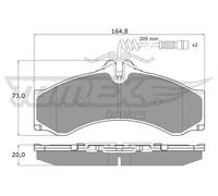 TOMEX brakes TX 11-481 Kit pastiglie freni