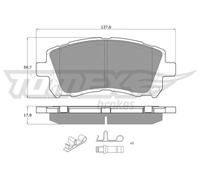 Pastiglie freno TX 15-45 TOMEX Brakes per SUBARU MITSUBISHI