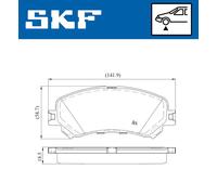 Pastiglie freno VKBP 80076 SKF per RENAULT TALISMAN MEGANE IV Hatchback ESPACE V