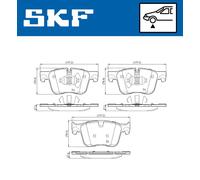 Pastiglie freno VKBP 80085 SKF per PEUGEOT OPEL CITROËN DS VAUXHALL