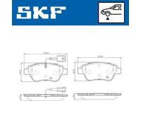 Pastiglie freno VKBP 80145 E SKF per ALFA ROMEO FIAT CITROËN PEUGEOT