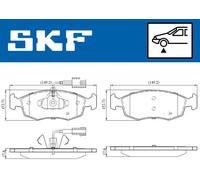 Pastiglie freno VKBP 80146 E SKF per FIAT PUNTO Furgone/hatchback PUNTO EVO 500