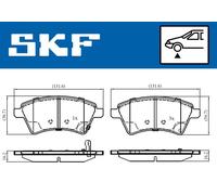SKF Kit pastiglie freni Anteriore VKBP 80185 A con segnalatore acustico usura