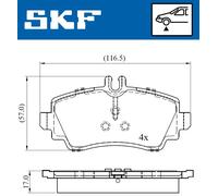 SKF Kit pastiglie freni VKBP 80220 – freno a disco per Mercedes‑Benz Classe A Vaneo
