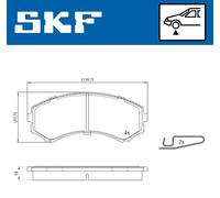 SKF VKBP 80252 A Kit pastiglie freni