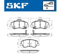Pastiglie freno VKBP 80268 A SKF per KIA HYUNDAI