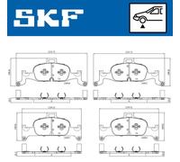 SKF Kit pastiglie freni VKBP 80277 anteriore per Audi A4 B9 Avant (8W5, 8WD)