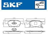 Pastiglie freno VKBP 80291 A SKF per OPEL ASTRA K ASTRA K Sports Tourer