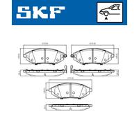 SKF Kit pastiglie freni VKBP 80305 A per Chevrolet Spark M300 1.0/1.2