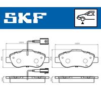 Pastiglie freno VKBP 80313 E SKF per FIAT FORD