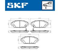 Pastiglie freno VKBP 80341 A SKF per MAZDA 3 3 Tre volumi CX-3