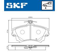 SKF VKBP 80404 A Kit pastiglie freni