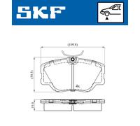 Pastiglie freno VKBP 80431 SKF per MERCEDES-BENZ 190 124 Tre volumi CLASSE E