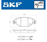 SKF VKBP 80463 E Kit pastiglie freni
