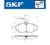 SKF Kit pastiglie freni VKBP 80477 E per Peugeot 406