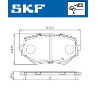 SKF VKBP 80531 A Kit pastiglie freni