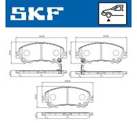 Pastiglie freno VKBP 80557 A SKF per NISSAN RENAULT