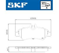 SKF Kit pastiglie freni VKBP 90071 E per Mercedes-Benz, VW