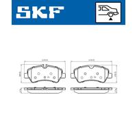 Pastiglie freno VKBP 90102 SKF per FORD TRANSIT V363 Furgone