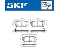 SKF Kit pastiglie freni VKBP 90139 A per Hyundai i30 / Kia