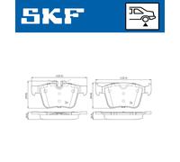 Pastiglie freno VKBP 90142 SKF per LAND ROVER JAGUAR VOLVO