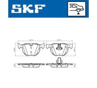 Pastiglie freno VKBP 90316 SKF per BMW 5 5 Touring 6 Cabriolet 6