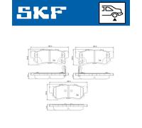SKF Kit pastiglie freno VKBP 90340 A – freno a disco – per Hyundai Getz, Matrix e KIA