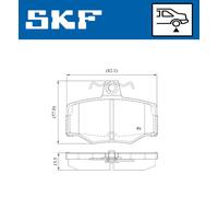 Pastiglie freno VKBP 90354 SKF per NISSAN PRIMERA PRIMERA Hatchback ALMERA TINO