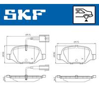 Pastiglie freno VKBP 90391 E SKF per ABARTH FIAT
