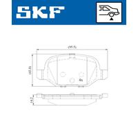 Pastiglie freno VKBP 90414 SKF per ABARTH LANCIA FIAT LADA