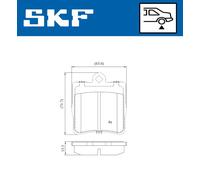 SKF VKBP 90434 Kit pastiglie freni