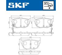 Pastiglie freno VKBP 90483 A SKF per NISSAN HYUNDAI KIA