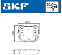 SKF VKBP 90514 Kit pastiglie freni