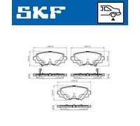 SKF VKBP 90581 A Kit pastiglie freni