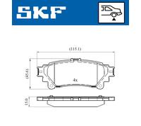 SKF VKBP 90604 Kit pastiglie freni