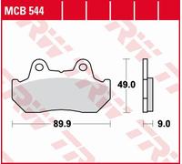 PASTIGLIE FRENO ZF KH069 KH069/2/3 ORGANICHE HONDA CBX 125F '84-'88, C