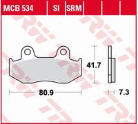 PASTIGLIE FRENO ZF KH092 BIO HONDA CR 125R '84-'86, MTX 125 '85-