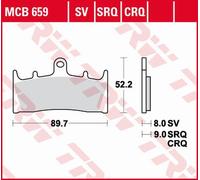 PASTIGLIE FRENO ZF KH188 CARBON RACING KAWASAKI ZX-6R/ZX-7R '96-'02, Z