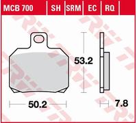 Set di pastiglie freno TRW MCB700EC