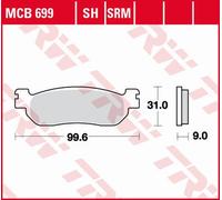 PASTIGLIE FRENO ZF KH275 SINTERIZZATE YAMAHA YP/XP 125 X-MAX '10-, VP 250 X