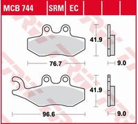 PASTIGLIE FRENO ZF KH353 ECO ORGANIC APRILIA SPORTCITY 2T 50 '08-'13,