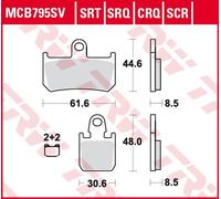 Set di pastiglie freno, freno a disco LUCAS TRW MCB795