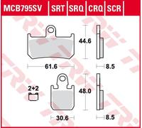PASTIGLIE FRENO ZF KH442/4 CARBON RACING YAMAHA YZF R1 '06-'14, MT-01