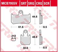PASTIGLIE FRENO ZF KH442/4 CARBON RACING YAMAHA YZF R1 '06-'14, MT-01