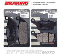 Pastiglie HONDA CBR 300 R / 300R Abs 2014 2015 2016 2017 Kit Ant.+ Post. BRAKING