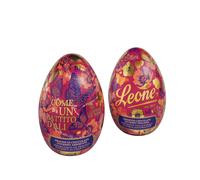 Pastiglie Leone Cioccolatini in latta decorata a forma di uovo