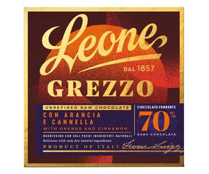 Pastiglie Leone LEONE TAVOLETTA DI CIOCCOLATO GREZZO 70% ALL'ARANCIA E CANNELLA 70 G